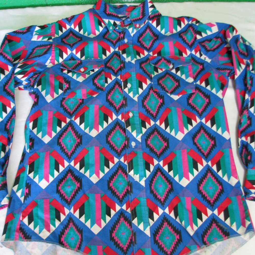 Vintage Wrangler Aztec Southwest Pattern Shirt
